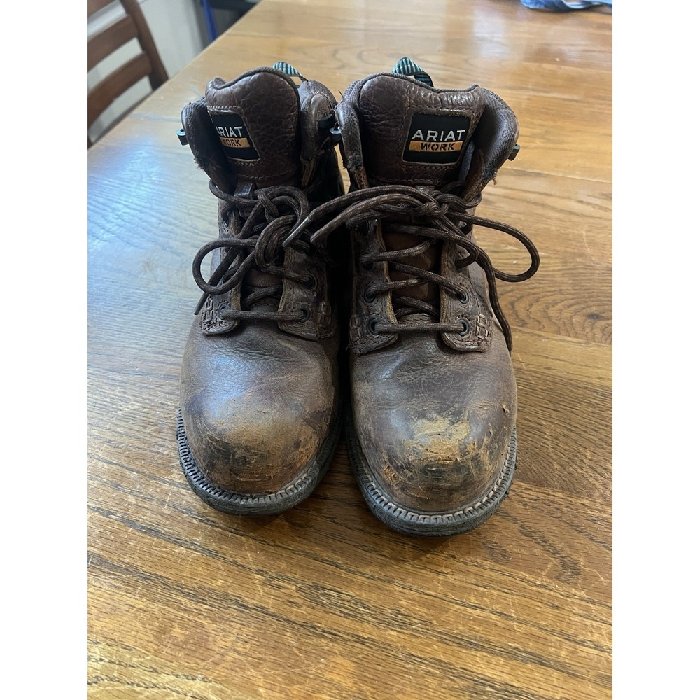 ARIAT Composite Toe Brown Leather Static Dissipating Work Boots 7.5 Men . 8.5 W